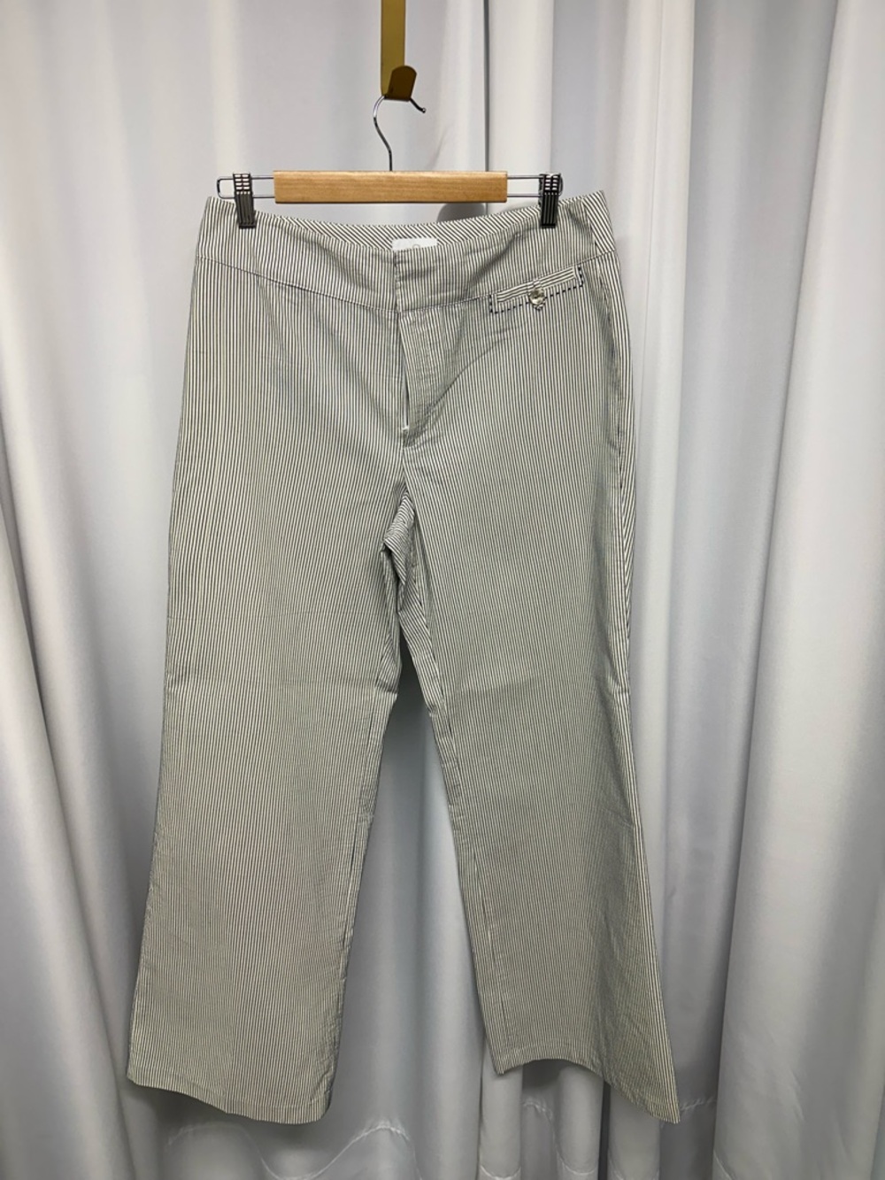 Morrissey Y? White black Striped Wide-Leg pants size 12